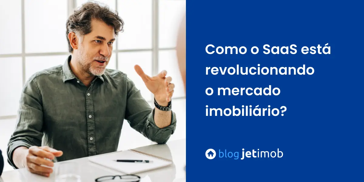 Imagem de uma reunião sobre a utilização de um SaaS no mercado imobiliário.